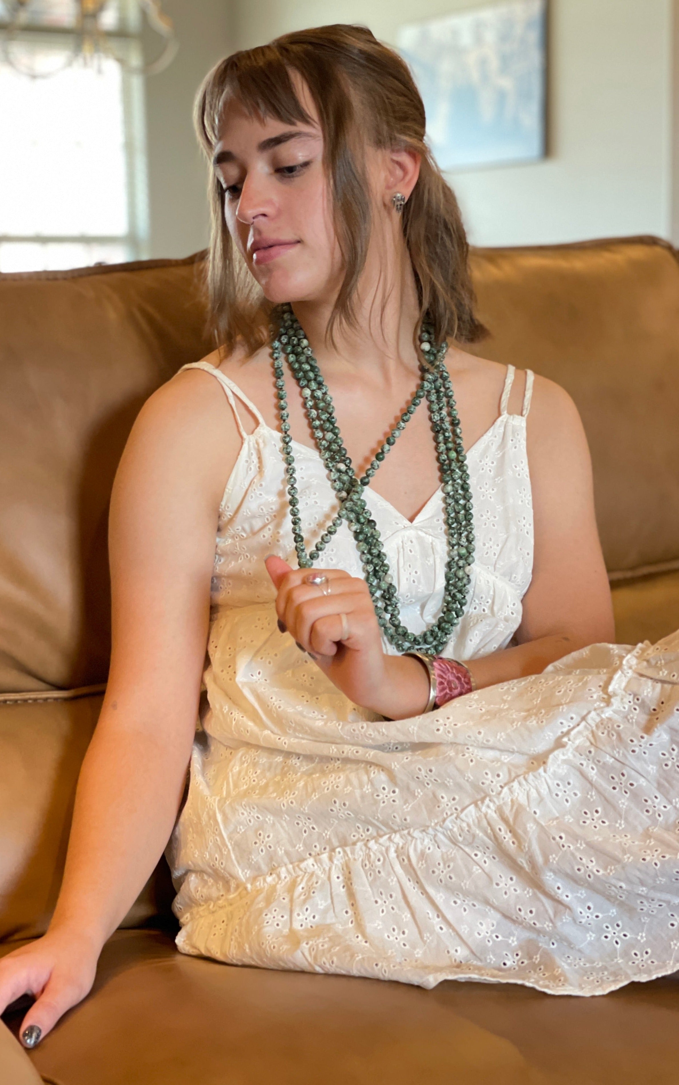 Green with Envy Natural Stone Necklace