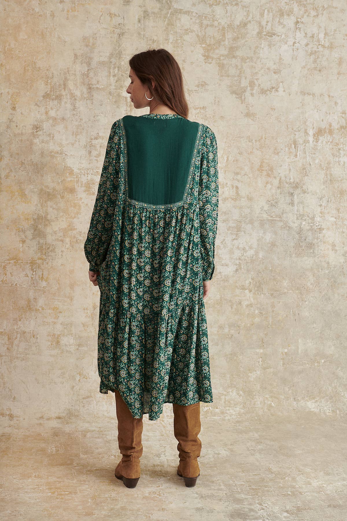 Hey PAULA long sleeve printed midi dress