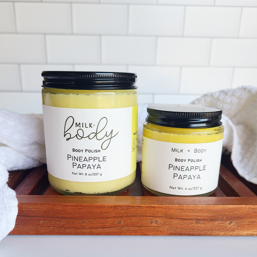 Pineapple Papaya Body Polish | Emulsified Sugar Scrub- 4 oz.